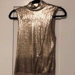Gold sequin body suit